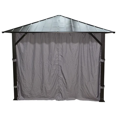 Rideau saisonnier pour abri de jardin de 10 x 10 pi de Corriveau - Gris pâle