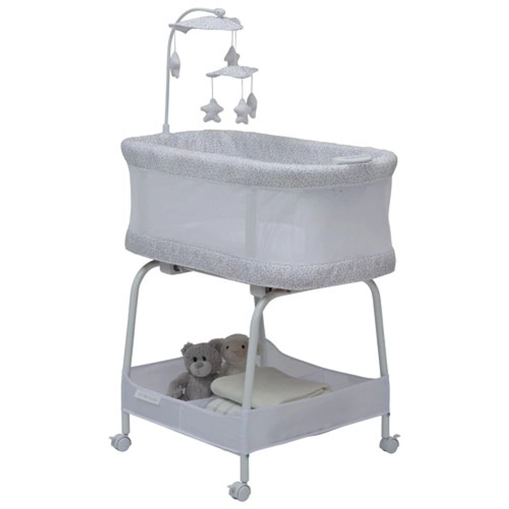 Berceau Sweet Breeze de Delta Children avec filet Airflow - Blanc/Gris