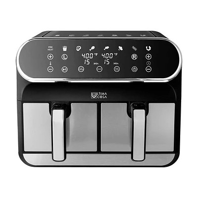 Ultima Cosa Digital Dual Zone Air Fryer - 8L/8.5QT - Black Stainless Steel - Only at Best Buy
