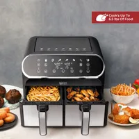Ultima Cosa Digital Dual Zone Air Fryer - 8L/8.5QT - Black Stainless Steel - Only at Best Buy
