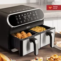 Ultima Cosa Digital Dual Zone Air Fryer - 8L/8.5QT - Black Stainless Steel - Only at Best Buy