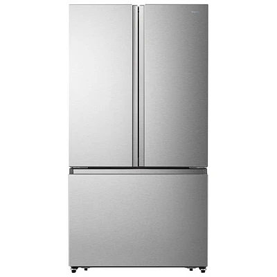 Réfrigérateur à deux portes 26,6 pi³ et 36 po de Hisense (RF27A3FSE) - Titane/Acier inoxydable