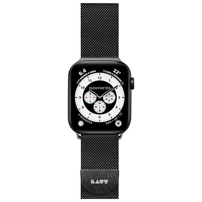 Bracelet en acier inoxydable de Laut pour Apple Watch de 38 mm/40 mm/41 mm - Noir