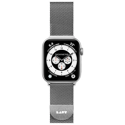 Bracelet en acier inoxydable de Laut pour Apple Watch de 42 mm/44 mm/45 mm - Argenté