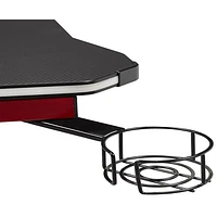 Brassex Luna 26.8"W Gaming Desk - Black/Red