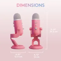 Logitech Aurora Collection Blue Yeti USB Condenser Gaming Microphone with Streamlabs Themes - Pink Dawn