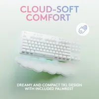 Logitech G Aurora Collection G715 Bluetooth Backlit Mechanical GX Brown Tactile Gaming Keyboard - White Mist