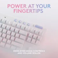 Logitech G Aurora Collection G715 Bluetooth Backlit Mechanical GX Brown Tactile Gaming Keyboard - White Mist