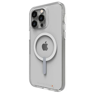 Étui souple ajusté encliquetable Crystal Palace D3O de Gear4 avec MagSafe pour iPhone 14 Pro Max - Transparent