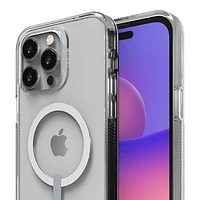 Étui souple ajusté encliquetable Crystal Palace D3O de Gear4 avec MagSafe pour iPhone 14 Pro Max - Transparent