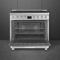Smeg 36" 4.5 Cu. Ft. True Convection 6-Burner Freestanding Dual Fuel Range (SPR36UGMX) - Stainless Steel