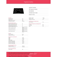 Frigidaire Gallery 30" 4-Element Induction Cooktop (GCCI3067AB) - Black
