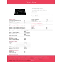 Frigidaire Gallery 30" 4-Element Induction Cooktop (GCCI3067AB) - Black