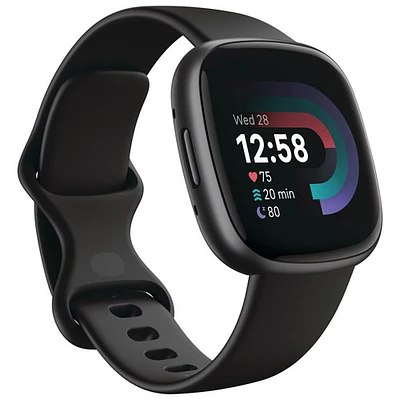 Montre intelligente Versa 4 de Fitbit avec Fitbit Premium et moniteur de fréquence cardiaque - Noir