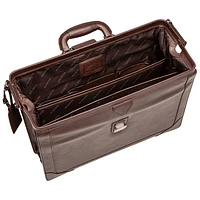 Mancini Milan 17.3" Laptop Briefcase Bag - Brown