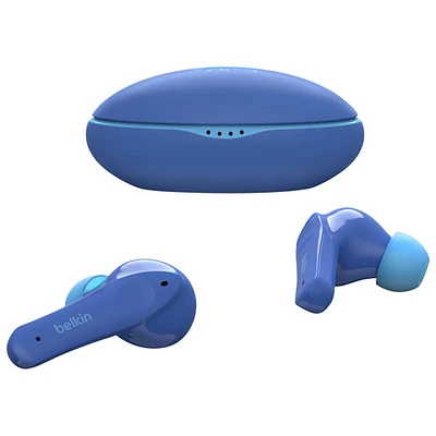 Écouteurs boutons 100 % sans fil à isolation sonore pour enfants SoundForm Nano de Belkin - Bleu