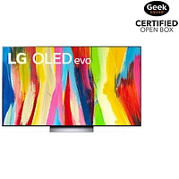 Open Box - LG 65" 4K UHD HDR OLED webOS Evo ThinQ AI Smart TV (OLED65C2PUA) - 2022 - Dark Titan Silver