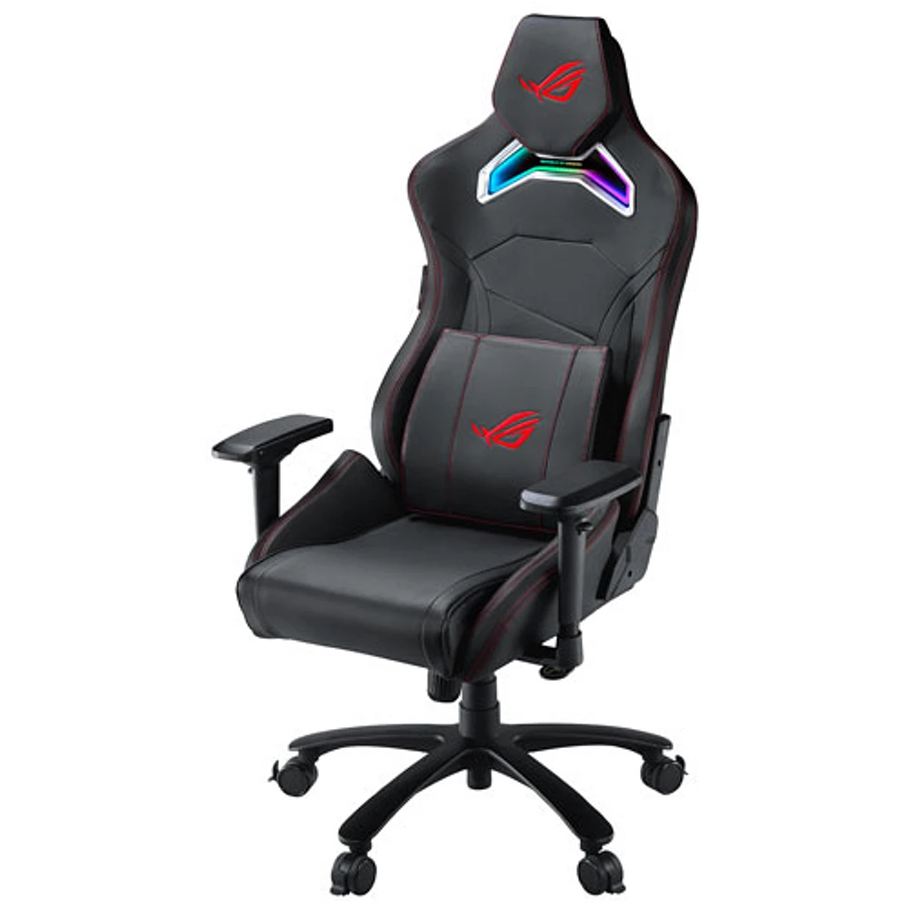 Fauteuil de jeu ergonomique en similicuir ROG Chariot d'ASUS avec éclairage RVB Aura - Noir - Partenaire de détail exclusif