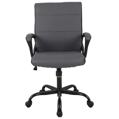 Fauteuil de bureau à dossier haut Luna de Brassex - Gris