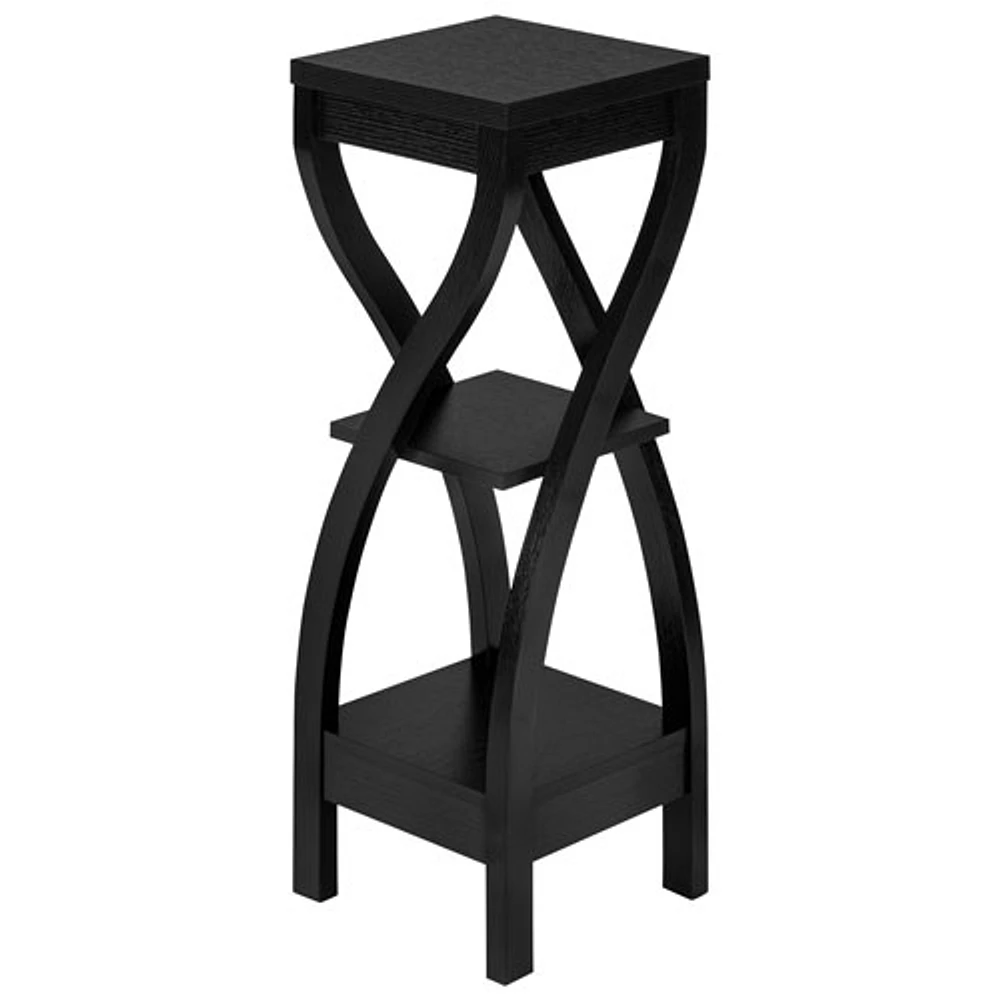 Support de plante carré contemporain de Monarch - Noir