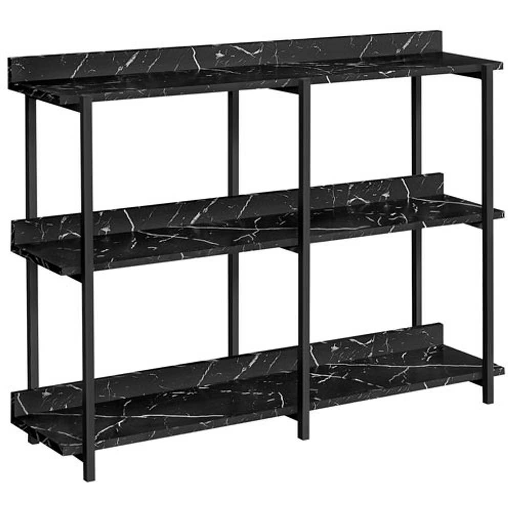 Console rectangulaire contemporaine de Monarch - Aspect marbre noir