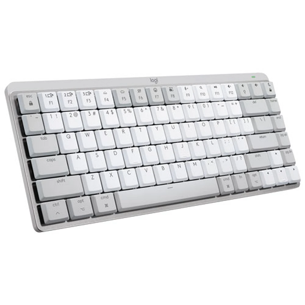 Logitech MX Mechanical Mini Bluetooth Backlit Mechanical Ergonomic Keyboard for Mac - Pale Grey