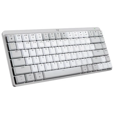 Logitech MX Mechanical Mini Bluetooth Backlit Mechanical Ergonomic Keyboard for Mac - Pale Grey