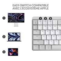 Logitech MX Mechanical Mini Bluetooth Backlit Mechanical Ergonomic Keyboard for Mac - Pale Grey