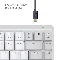 Logitech MX Mechanical Mini Bluetooth Backlit Mechanical Ergonomic Keyboard for Mac - Pale Grey