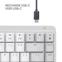 Logitech MX Mechanical Mini Bluetooth Backlit Mechanical Ergonomic Keyboard for Mac - Pale Grey