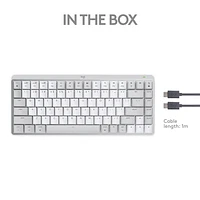 Logitech MX Mechanical Mini Bluetooth Backlit Mechanical Ergonomic Keyboard for Mac - Pale Grey