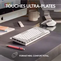 Logitech MX Mechanical Mini Bluetooth Backlit Mechanical Ergonomic Keyboard for Mac - Pale Grey