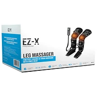 Dispositif de massage à compression d'air EZ-X Premium Air pour les jambes avec chaleur aux genoux - Gris