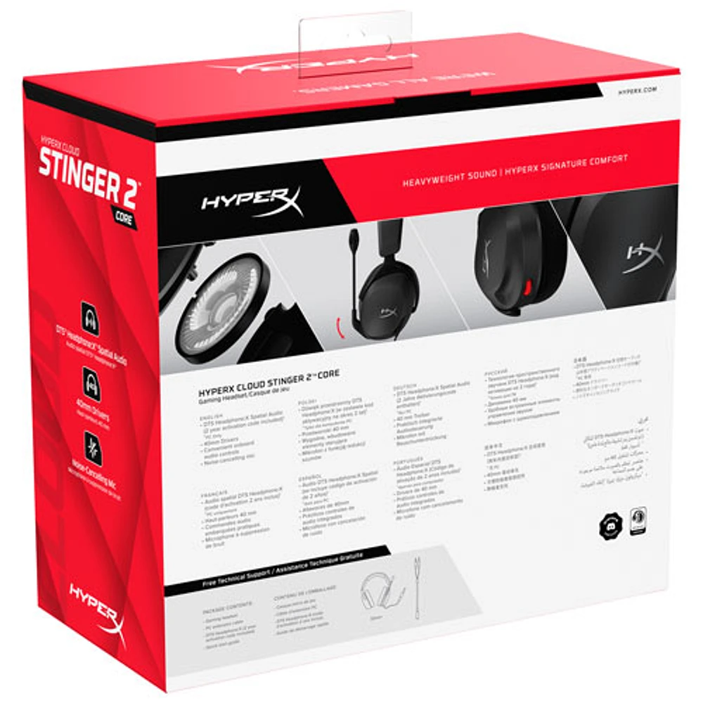 Casque de jeu Cloud Stinger 2 Core de HyperX - Noir