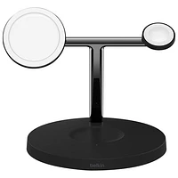 Belkin MagSafe 3-in-1 Wireless Charging Stand for iPhone 15/14/13/12, Apple Watch & AirPods - Black