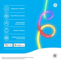 GE Cync 4.9m (16 ft.) Dynamic Effects Gradient Outdoor Smart Light Strip - Multi-Colour