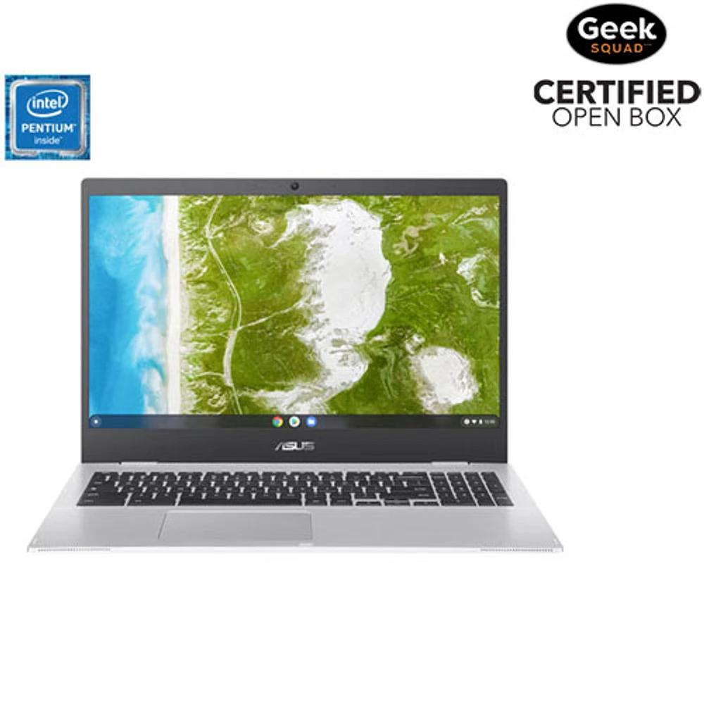 Boîte ouverte - Chromebook de 15,6 po CX1 d'ASUS - Argenté (Pentium Silver N6000 d'Intel/eMMC 128 Go/RAM 8 Go/ChromeOS)