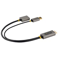 StarTech 0.3m (1 ft.) 4K 60Hz HDMI to DisplayPort Adapter Cable with USB Bus Powered (128-HDMI-DISPLAYPORT)