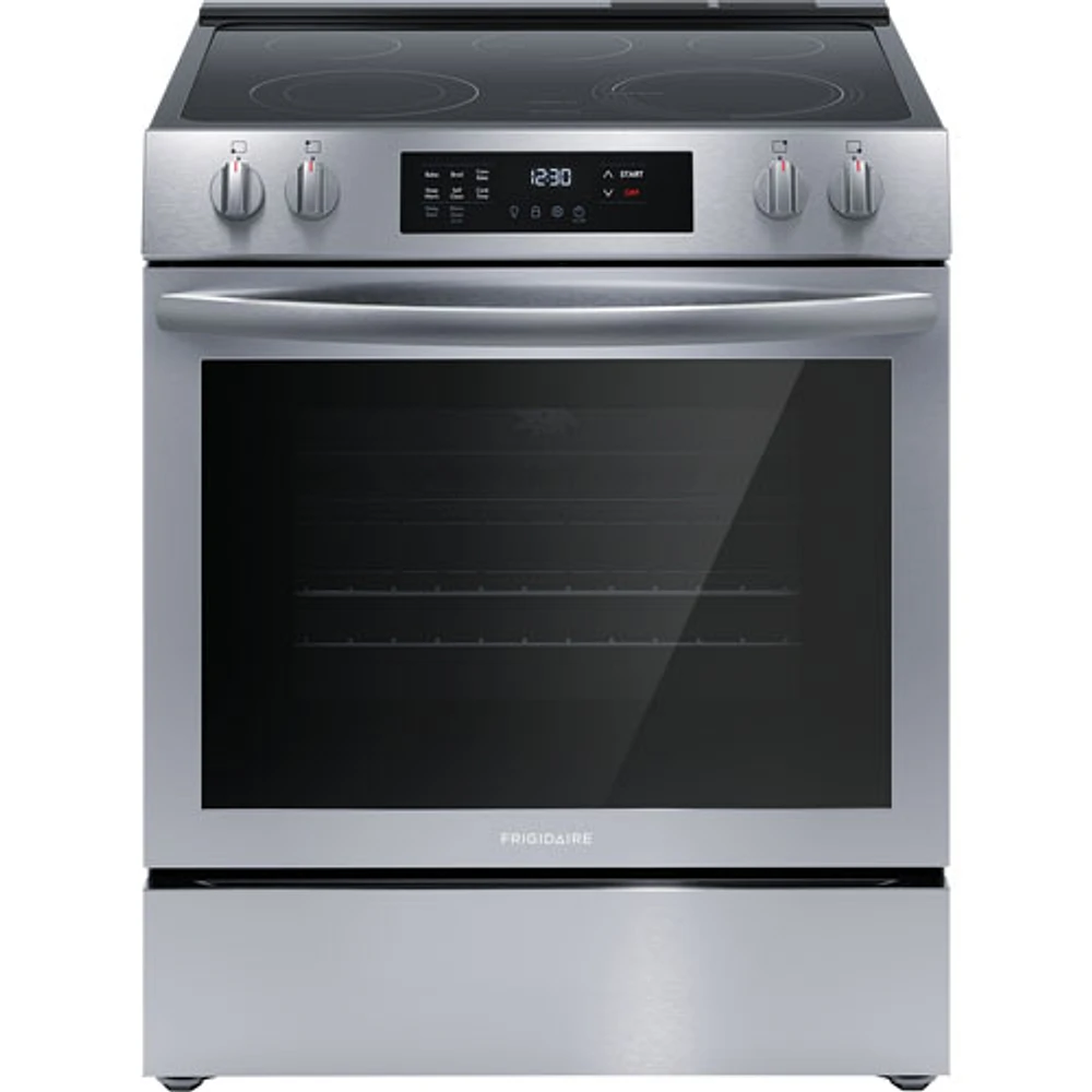Frigidaire 30" 5.3 Cu. Ft. Fan Convection Slide in Range (FCFE308CAS) - Stainless Steel