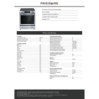 Frigidaire 30" 5.3 Cu. Ft. Fan Convection Slide in Range (FCFE308CAS) - Stainless Steel