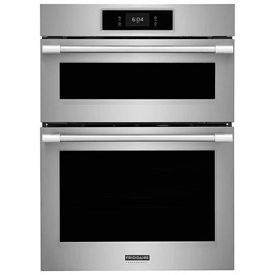 Frigidaire Professional 30" 5.3 Cu. Ft./1.7 Cu. Ft. Double Wall Oven/Microwave Combo (PCWM3080AF) - Stainless Steel