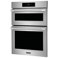 Frigidaire Professional 30" 5.3 Cu. Ft./1.7 Cu. Ft. Double Wall Oven/Microwave Combo (PCWM3080AF) - Stainless Steel