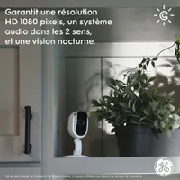 GE Cync Wired Indoor 1080p Full HD IP Camera - White