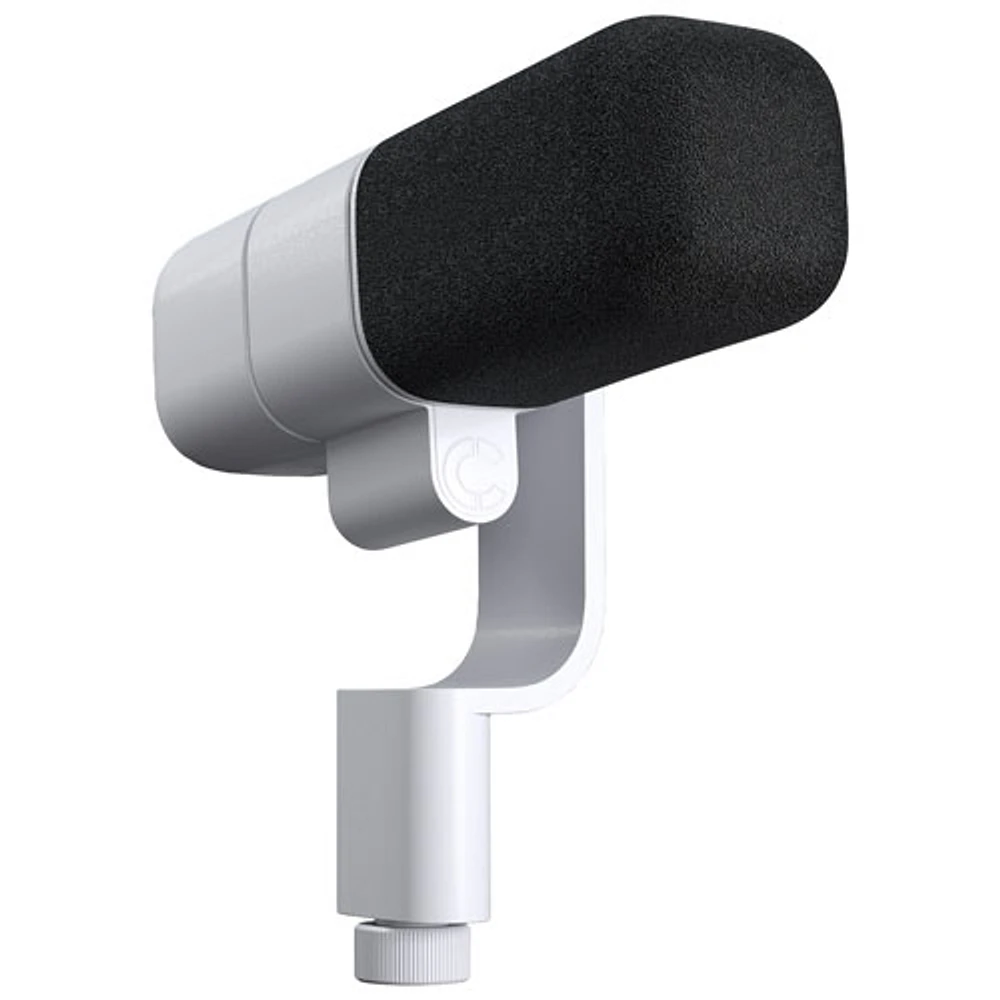 Microphone de radiodiffusion XLR Blue Sona Active Dynamic de Logitech - Blanc cassé