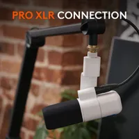 Microphone de radiodiffusion XLR Blue Sona Active Dynamic de Logitech - Blanc cassé