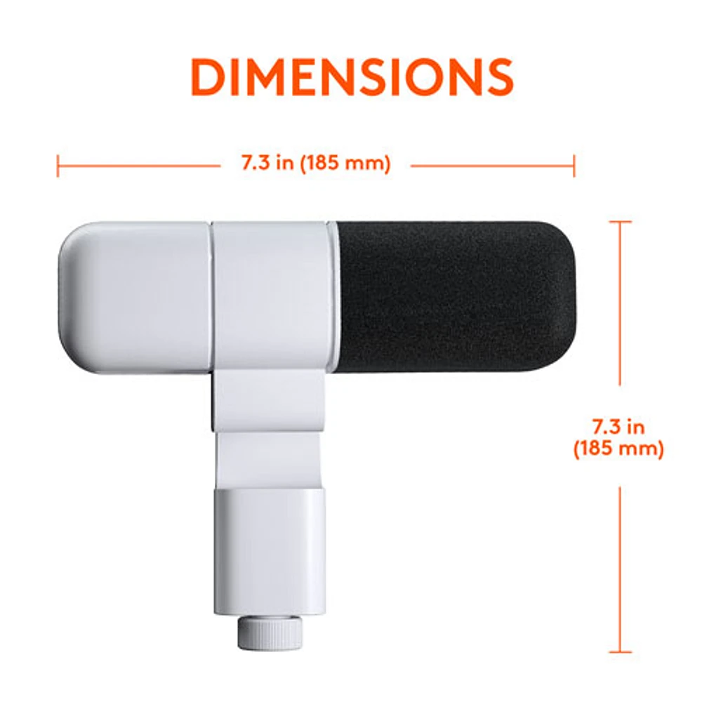 Microphone de radiodiffusion XLR Blue Sona Active Dynamic de Logitech - Blanc cassé