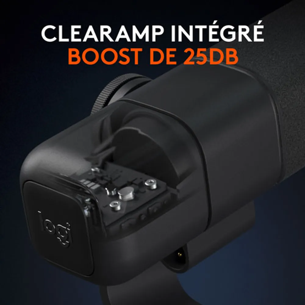 Microphone de radiodiffusion XLR Blue Sona Active Dynamic de Logitech - Blanc cassé