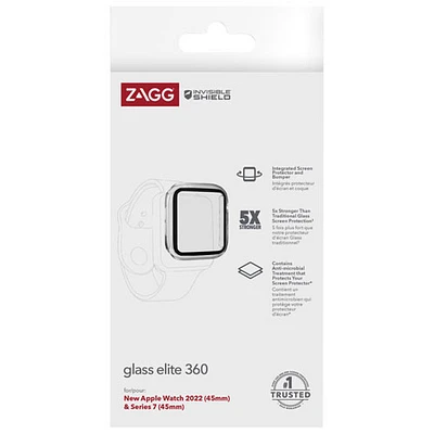 Protecteur d'écran de 45 mm Glass Elite 360 InvisibleShield de ZAGG pour Apple Watch