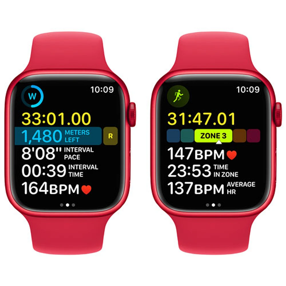 Bell Apple Watch Series 8 (GPS + Cellular) 45mm (PRODUCT)RED Aluminum Case w/ (PRODUCT)RED Sport Band - M/L - Monthly Financing