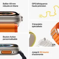 Rogers Apple Watch Ultra (GPS + Cellular) 49mm Titanium Case with Ocean Band